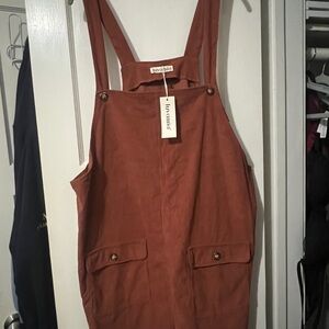 Luvamia Rust Corduroy Jumpsuit